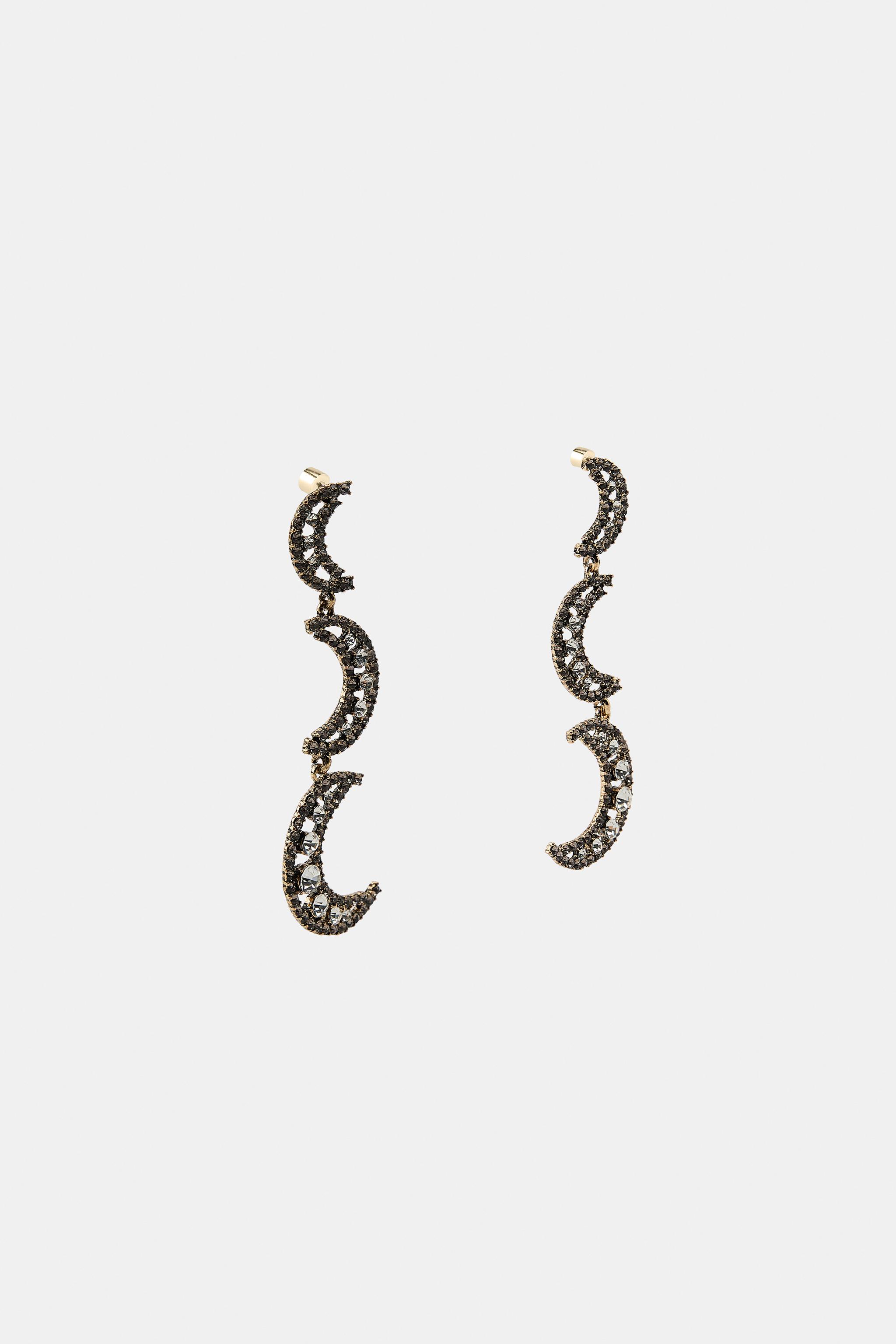 BOUCLES D'OREILLES LUNES BRILLANTES